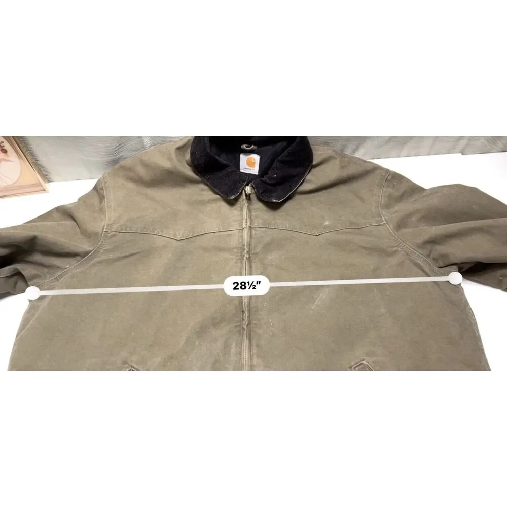 Vintage Carhartt Santa Fe jacket in faded olive green. Size XXL.